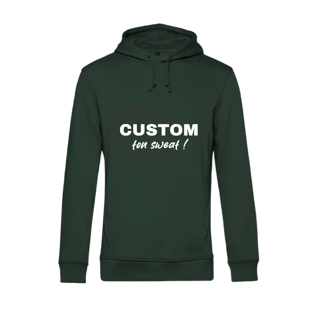 Sweat à capuche adulte vert forêt