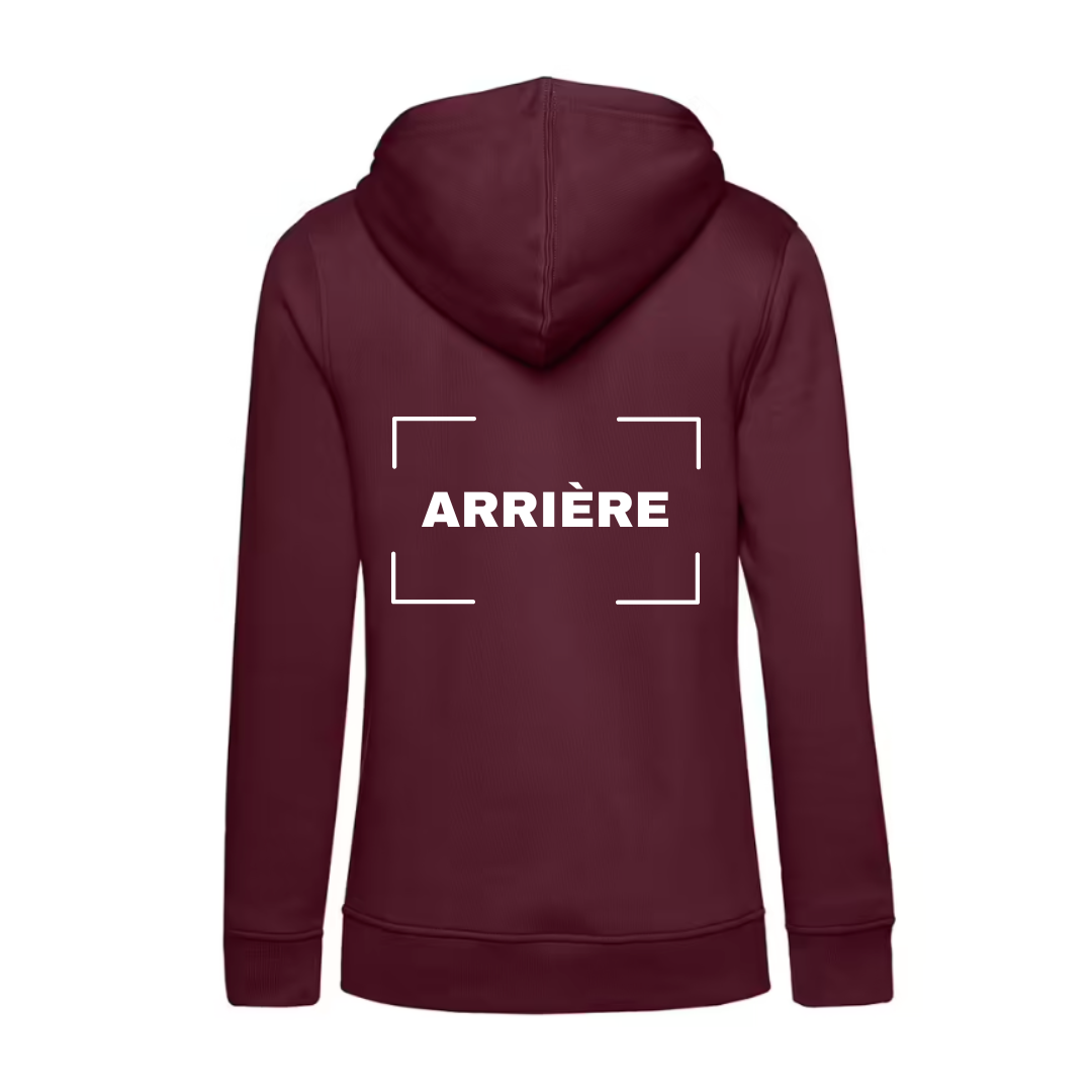 Sweat à capuche adulte bourgogne