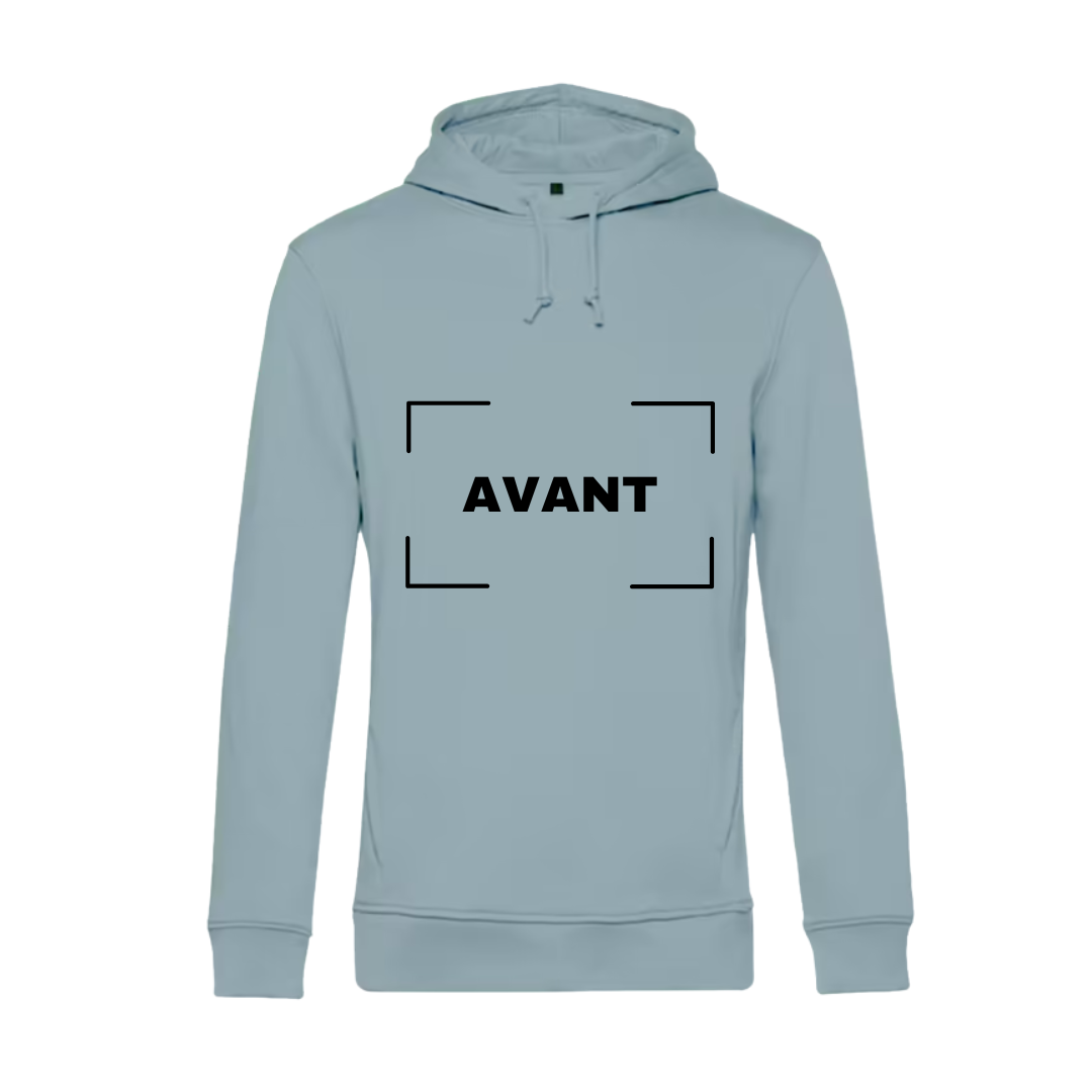 Sweat à capuche adulte bleu brouillard