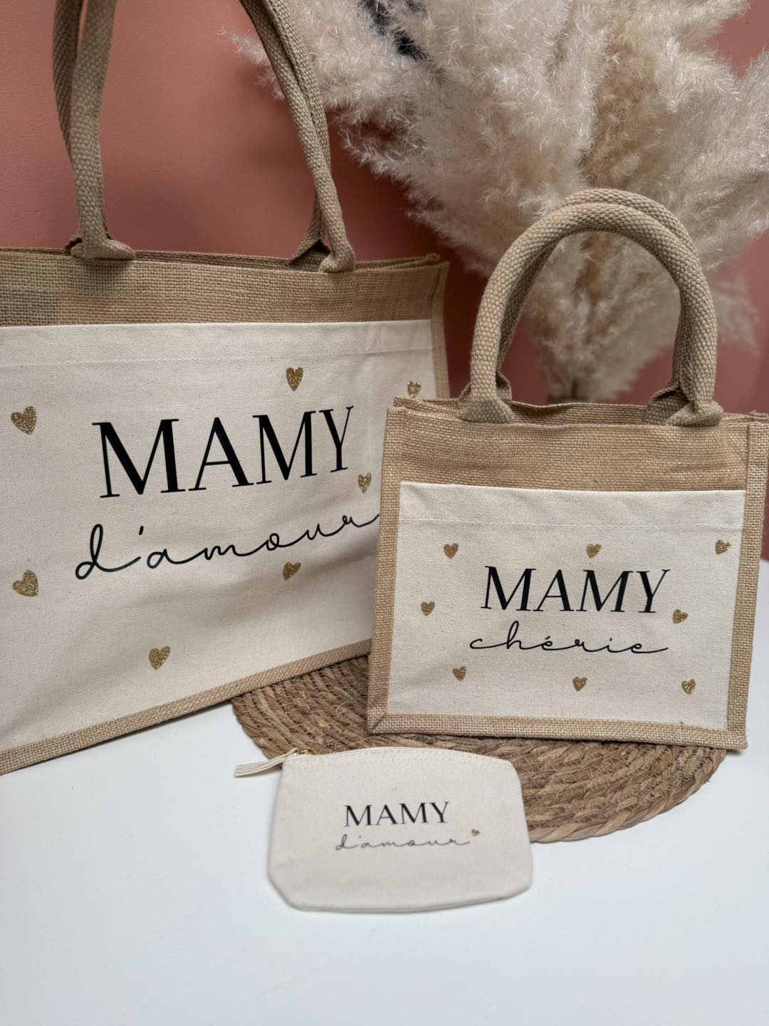 Sac cabas en toile de jute et coton