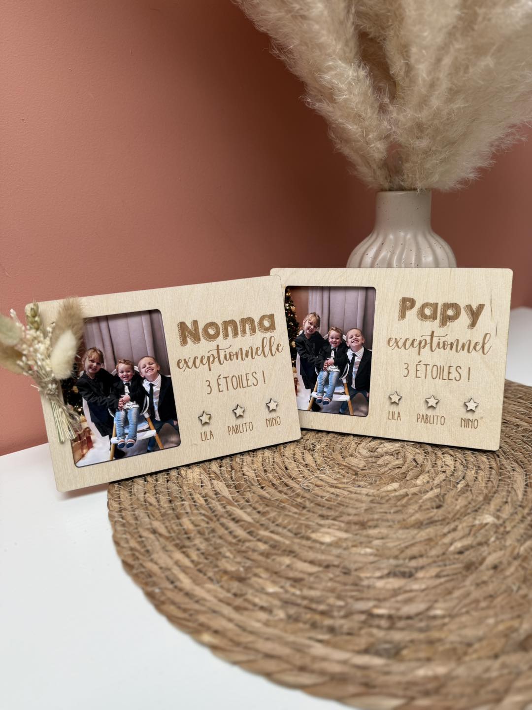 Cadre en bois A5 - citation & photo