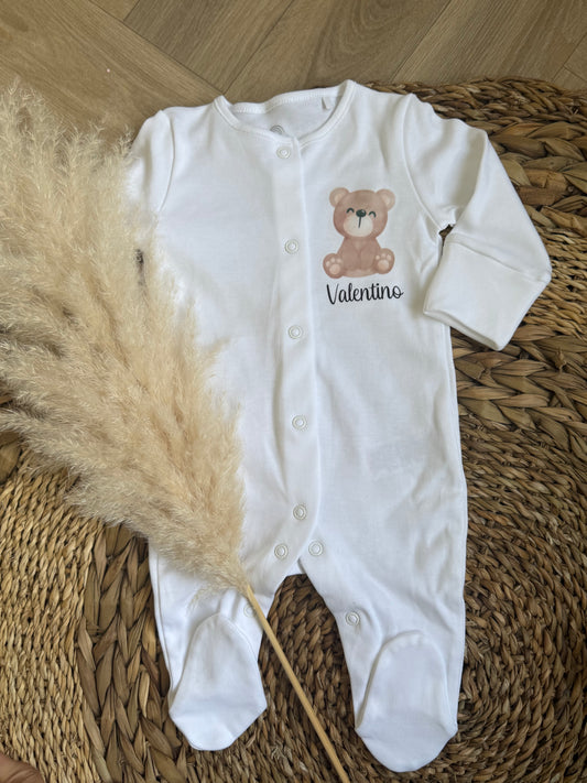 Pyjama en coton 1 mois - Ourson - Valentino