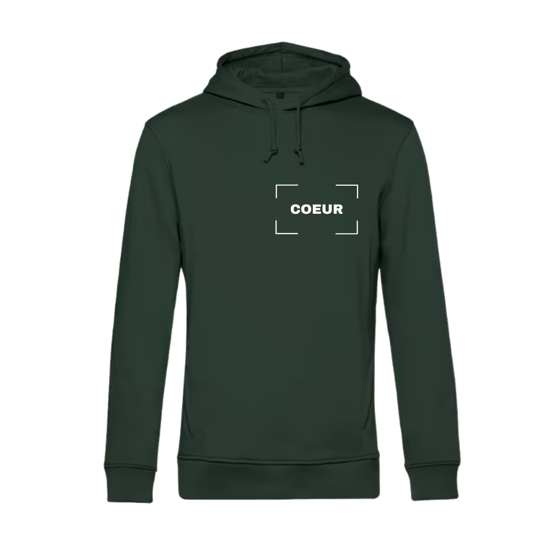 Sweat à capuche adulte vert forêt