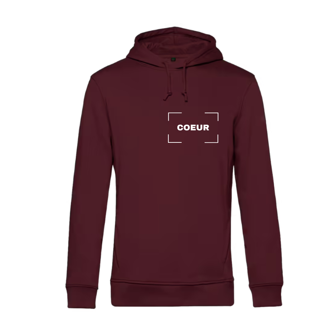 Sweat à capuche adulte bourgogne