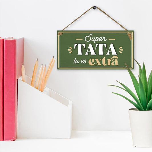 Plaque bois "tata extra"