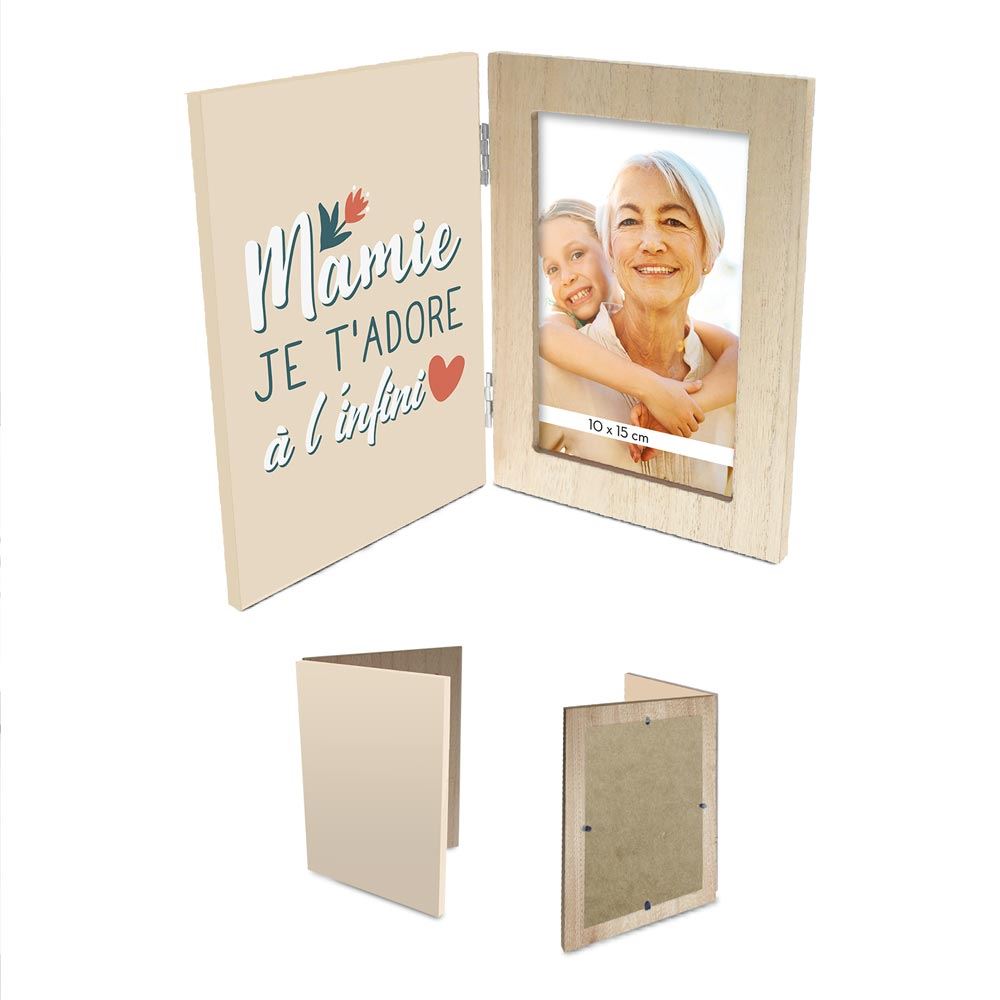 Cadre photo double "mamie je t adore a l infini"