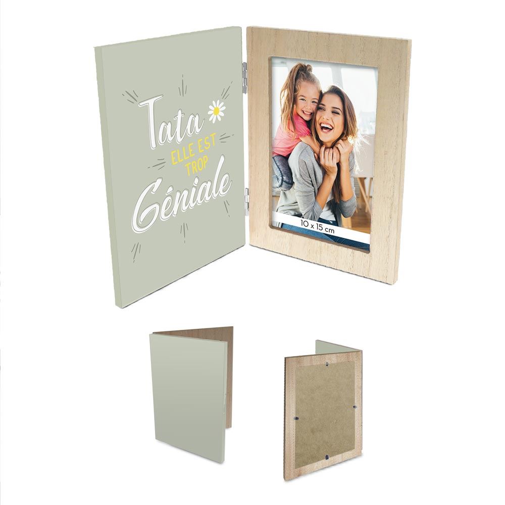 Cadre photo double "tata elle est trop geniale"
