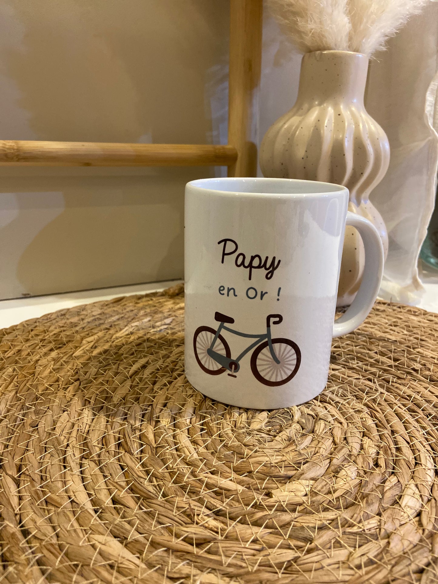 Mug "Papy en or" avec vélo