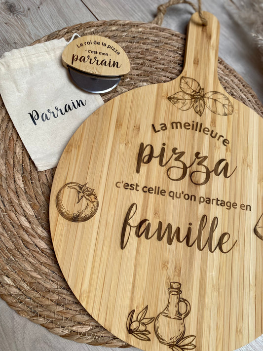 Ensemble planche & roulette à pizza