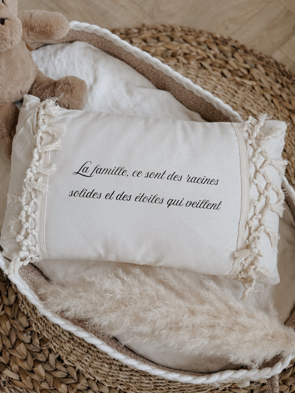 Coussin macramé
