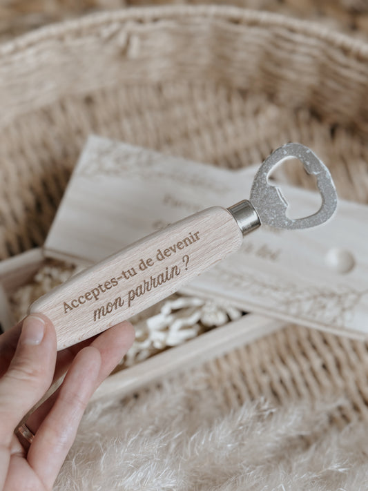 Coffret décapsuleur - demande parrain