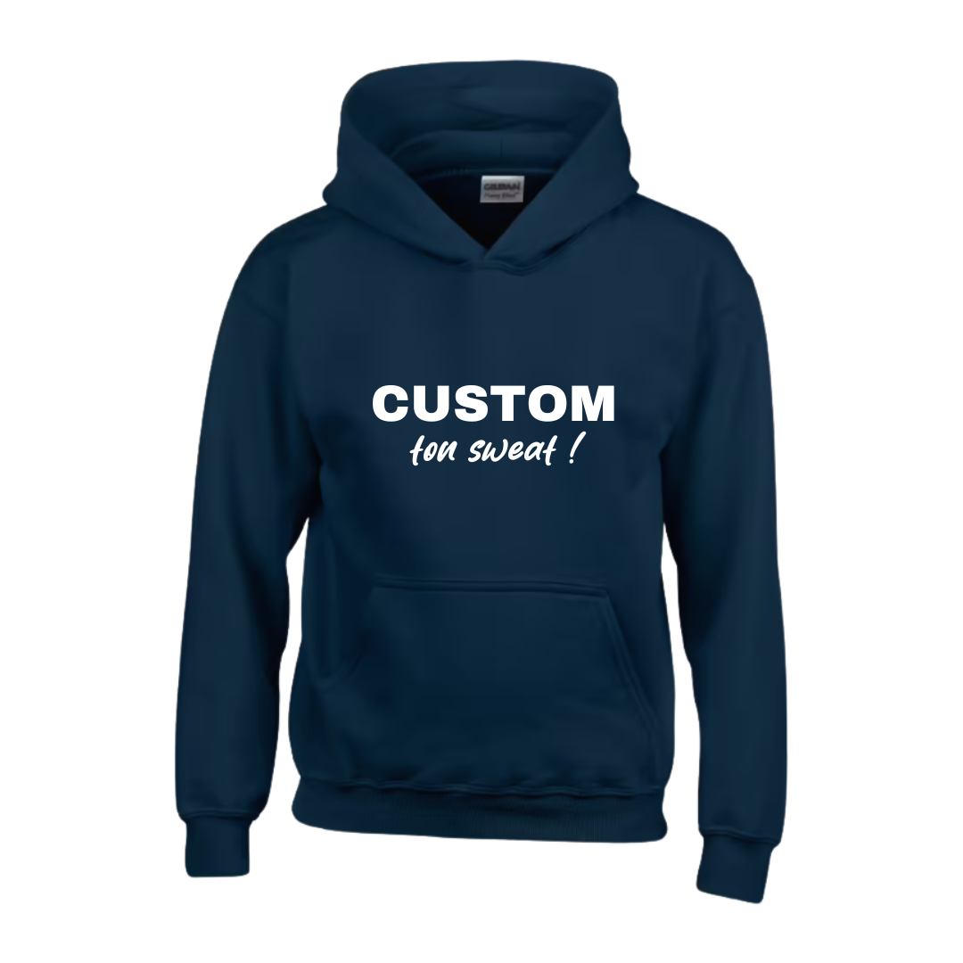 Sweat à capuche enfant bleu marine