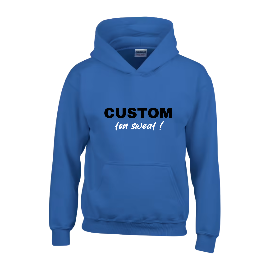 Sweat à capuche enfant bleu royal