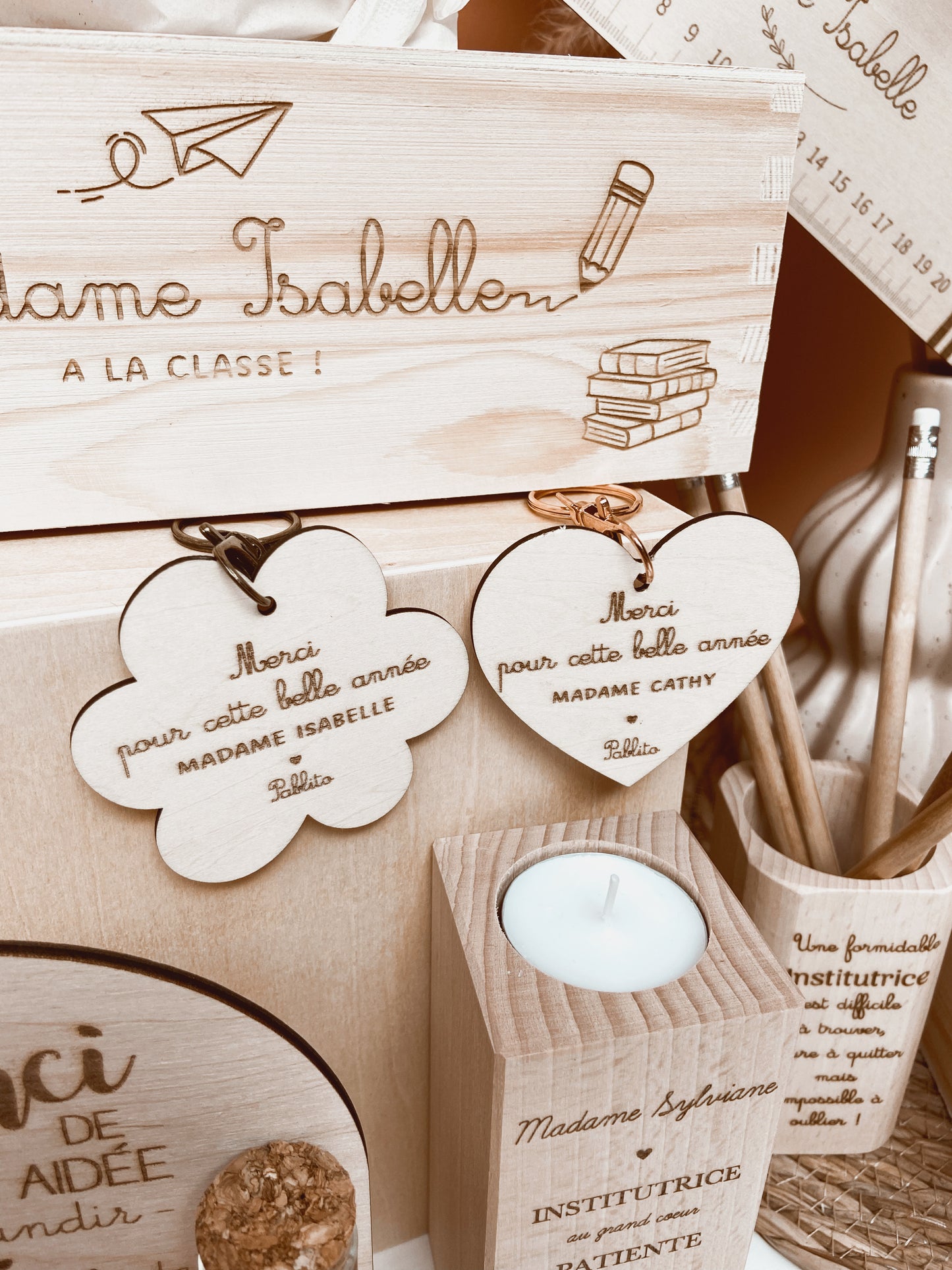 Porte clé en bois