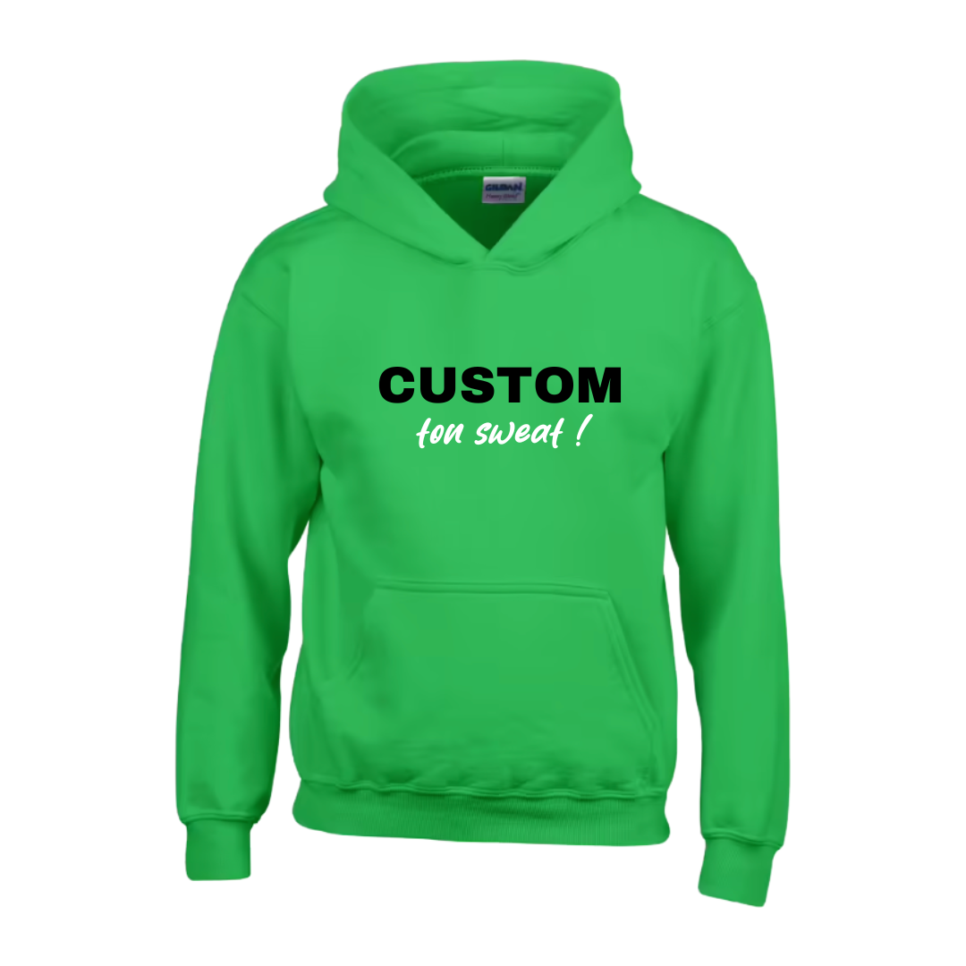 Sweat à capuche enfant vert irlandais