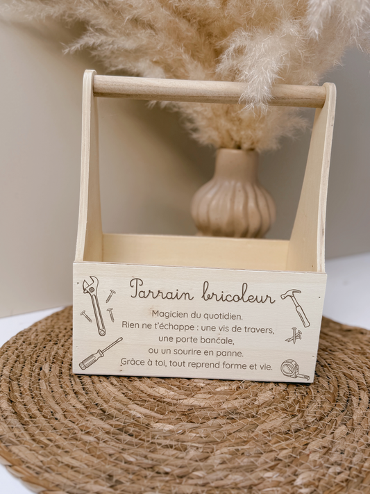 Boite avec hanses en bois