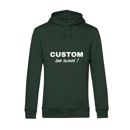 Sweat à capuche adulte vert forêt