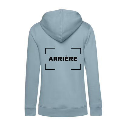 Sweat à capuche adulte bleu brouillard