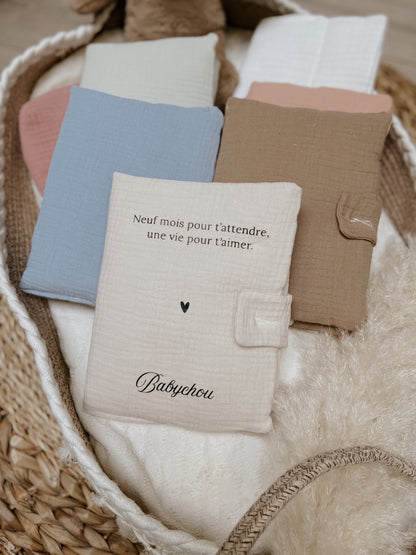 Protège-carnet de santé en gaze