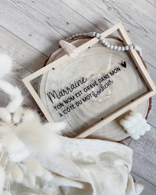 Cadre "Ton nom est gravé dans mon coeur ..." A4