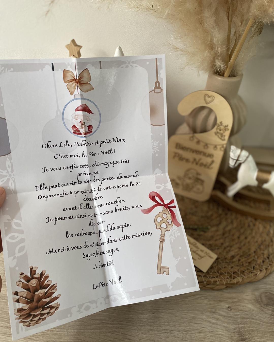 Kit « Bienvenue Père Noël » – Clé magique & lettre