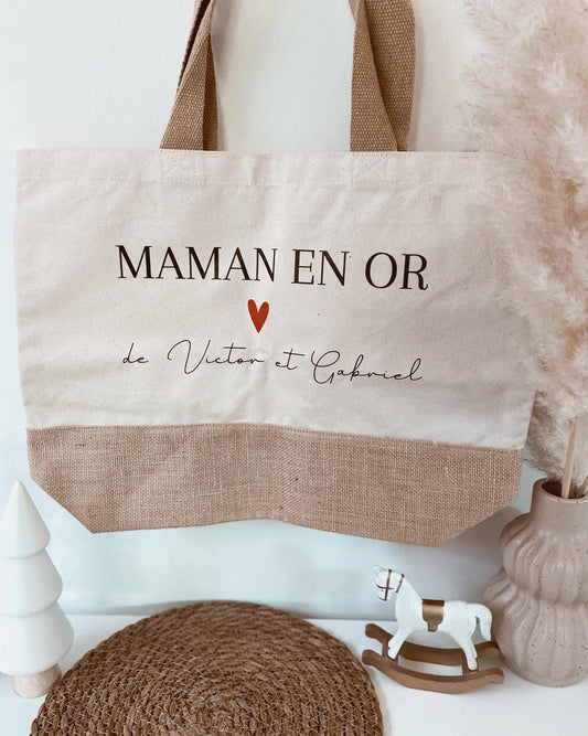 Sac cabas en coton & jute