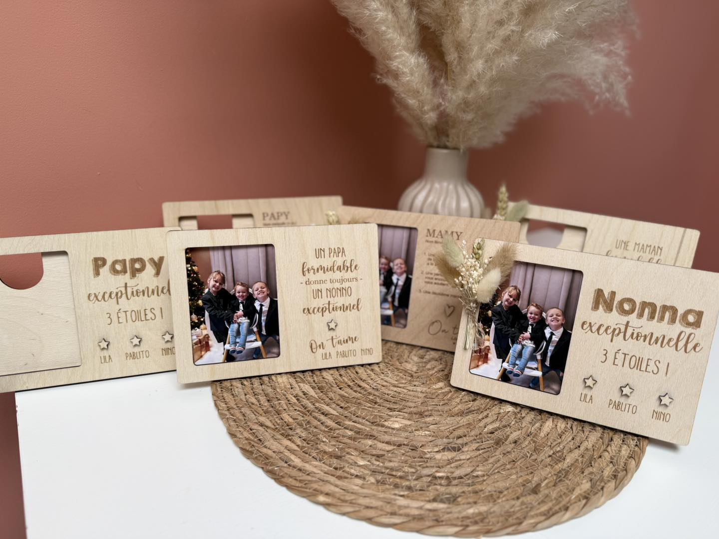 Cadre en bois A5 - citation & photo