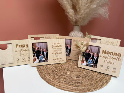 Cadre en bois A5 - citation & photo