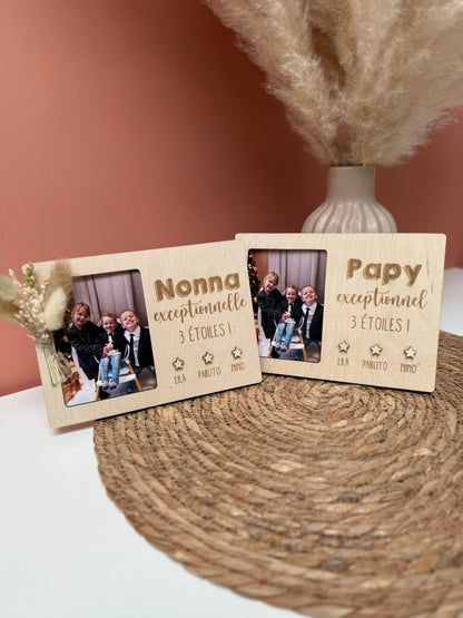 Cadre en bois A5 - citation & photo