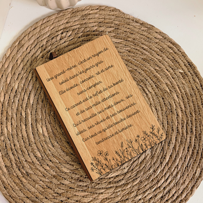 Carnet A5 couverture bois