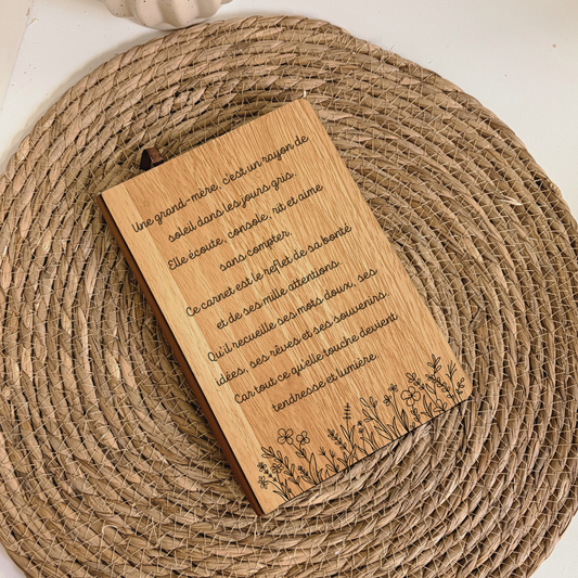 Carnet A5 couverture bois