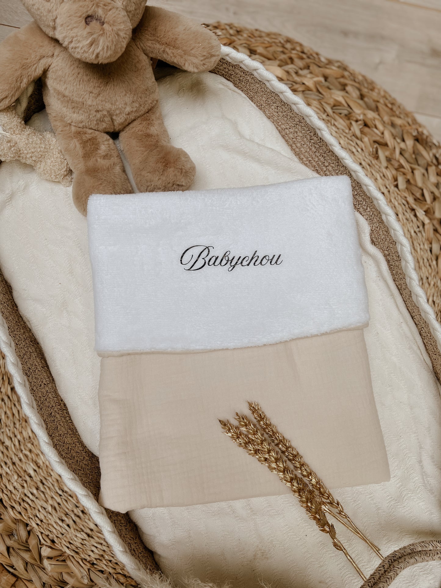 Couverture en gaze bi-matière