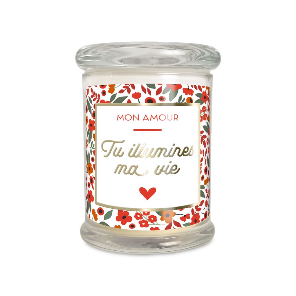 Bougie verre coton tu illumines ma vie