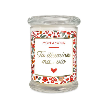 Bougie verre coton tu illumines ma vie