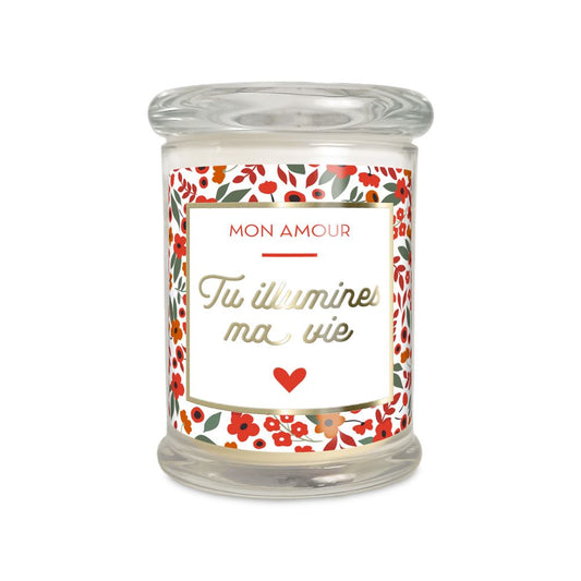 Bougie verre coton tu illumines ma vie