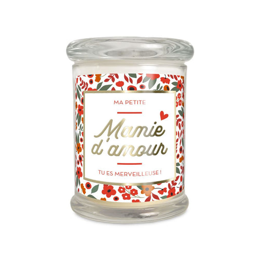 Bougie verre coton mamie d'amour