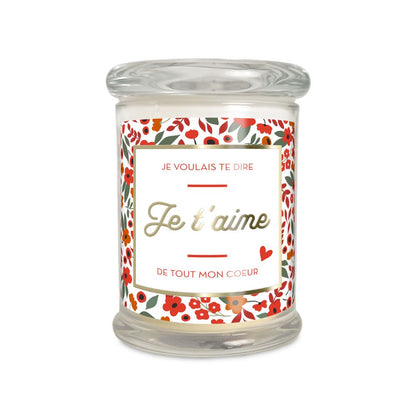 Bougie verre coton je t aime