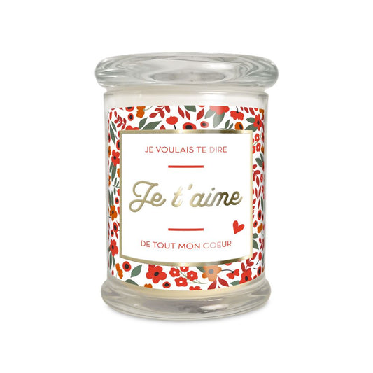Bougie verre coton je t aime