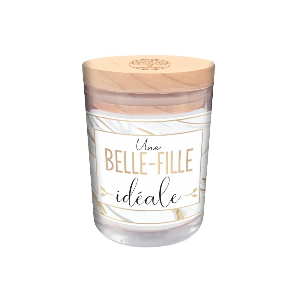 Bougie verre "une belle-fille ideale"