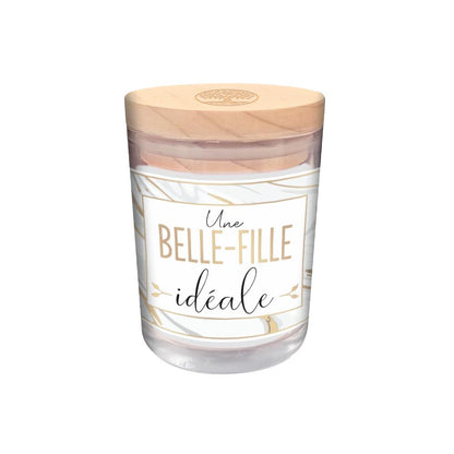 Bougie verre "une belle-fille ideale"