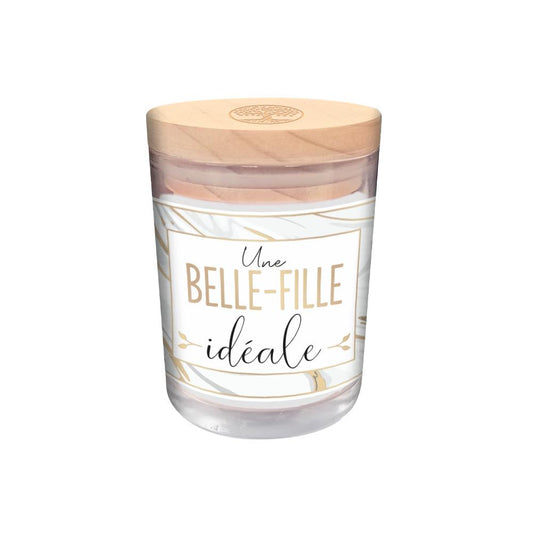 Bougie verre "une belle-fille ideale"