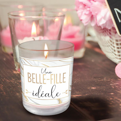 Bougie verre "une belle-fille ideale"