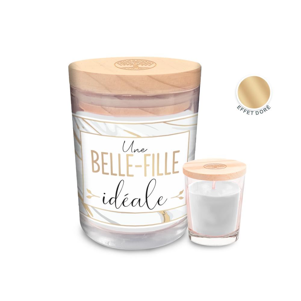 Bougie verre "une belle-fille ideale"