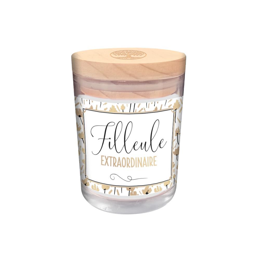 Bougie verre "filleule extraordinaire"