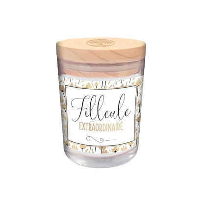 Bougie verre "filleule extraordinaire"