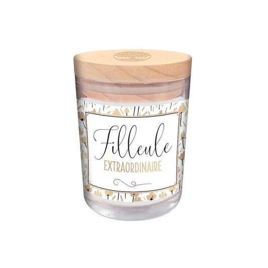 Bougie verre "filleule extraordinaire"