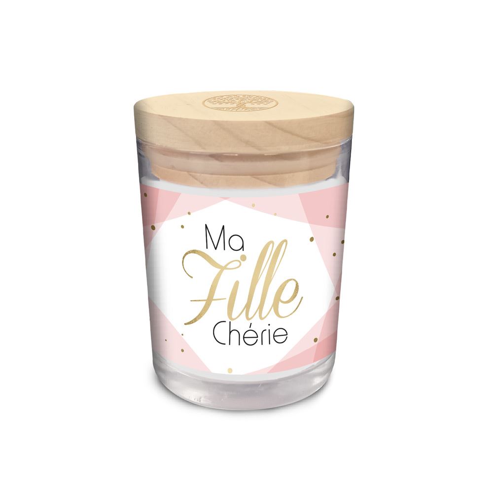 Bougie verre "ma fille cherie"