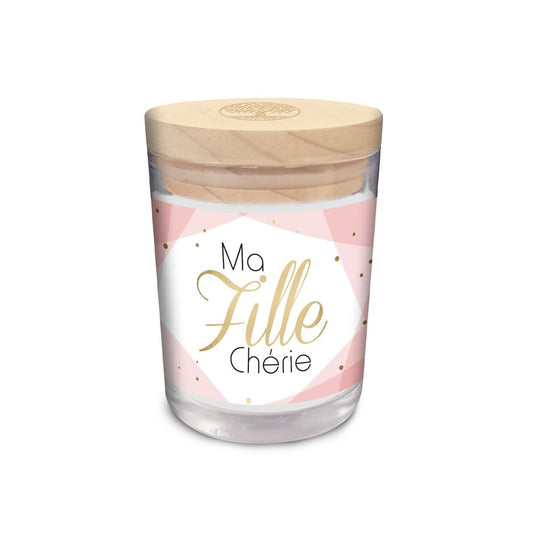 Bougie verre "ma fille cherie"