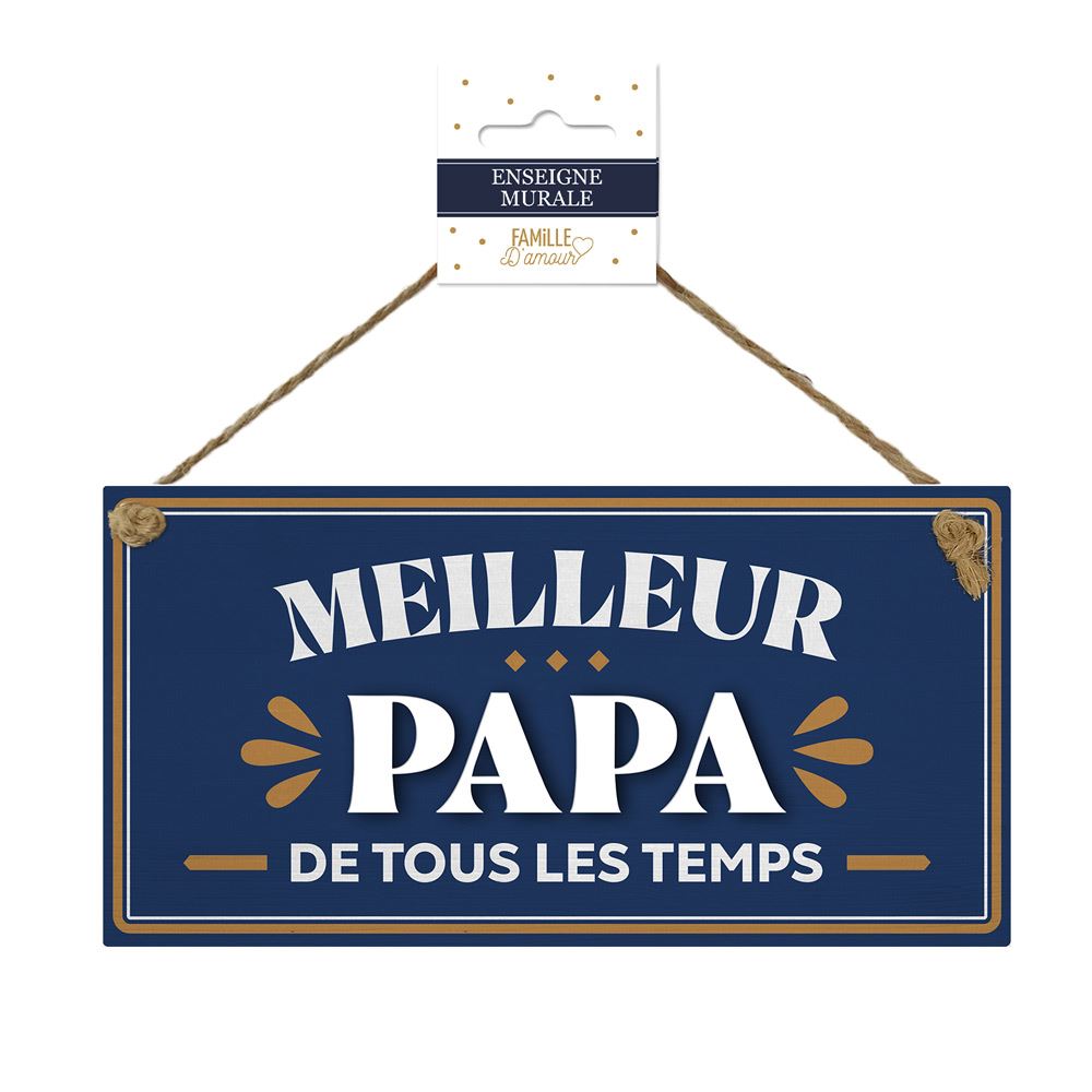 Plaque bois "meilleur papa"