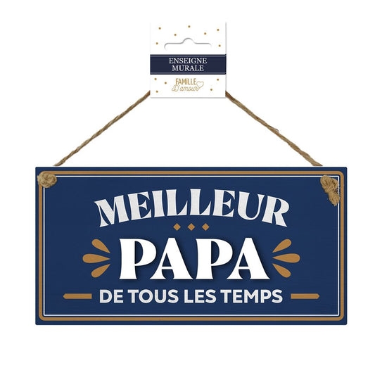Plaque bois "meilleur papa"